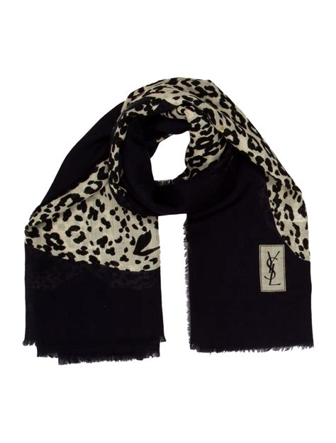 yves saint laurent animal print scarf